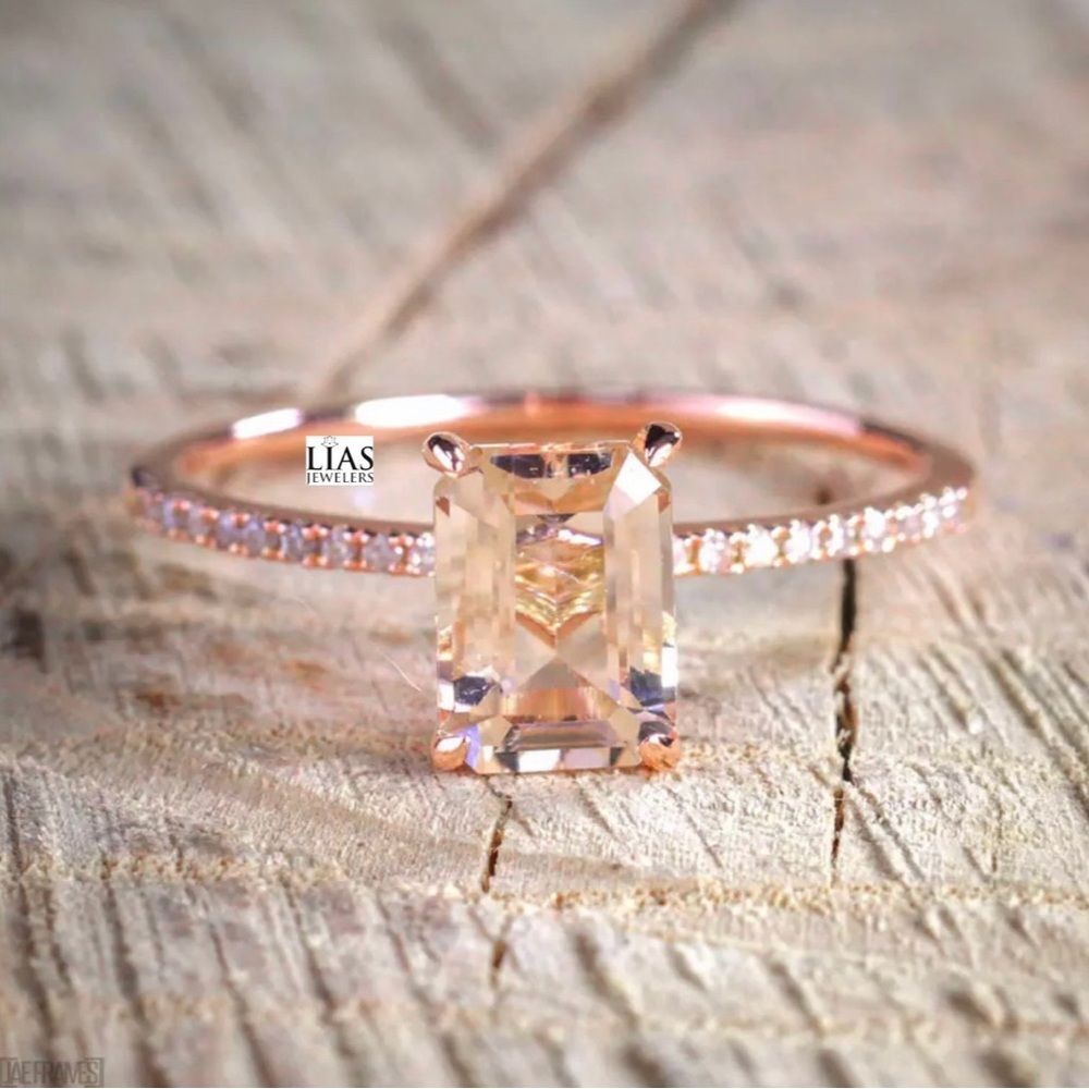 New 18k rose gold engagement ring